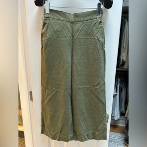 J. Crew Point Sur Gray Seaside Linen Blend Pull On Crop Wide Leg Pants - 2